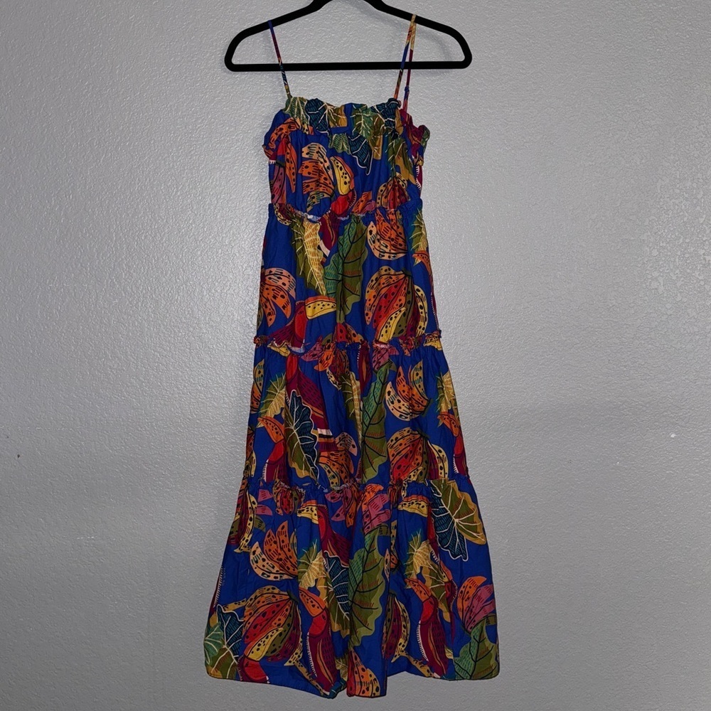 FARM RIO PARROTS PRINT MAXY DRESS SIZE XS